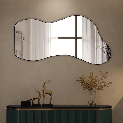 Large Irregular Unique Shaped Mirror, Big Asymmetrical Wall Mirror,