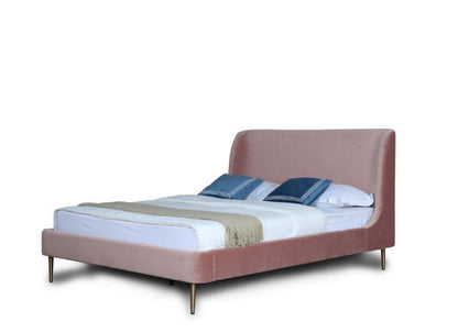 Queen Bed in Blush and Gold