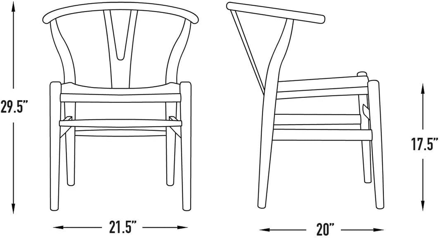 Hans Wegner Woven Seat Chair, Walnut/Natural