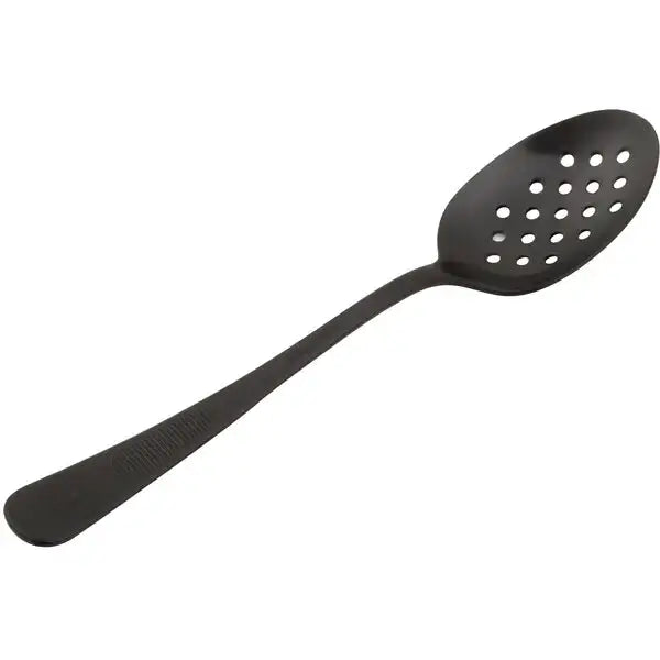 Mercer - Plating Spoon, Perforated Bowl, Black, 7.875