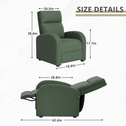 Recliner Chair Adjustable Home Theater Single Recliner Sofa Furniture