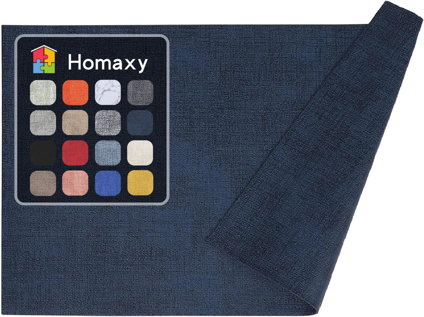 Homaxy Faux Leather Heat Resistant Placemats for Dining Table Set of 6, Waterproof Wipeable Washable PU Table Mats, Easy to Clean Anti-Slip Place Mats, 11.8" X 17", Beige