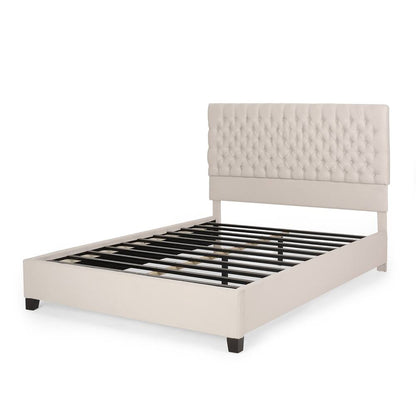 Cumulus Fully Upholstered Fabric Queen Bed Set