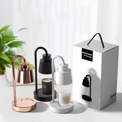 Electric Candle Melting Table Lamp Retro Candle Warming Lamp Safe Candle Melt Warmer Light Dimming Switch for Bedroom Decoration