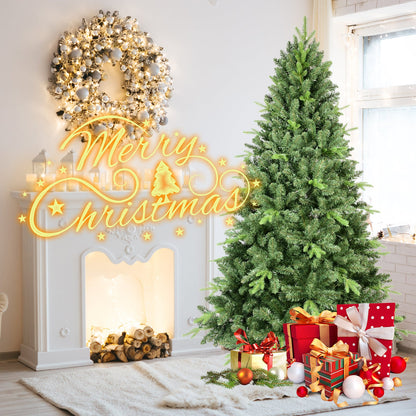 9FT Classic Christmas Tree with 3509 PE+PVC Tips – Realistic Hinged