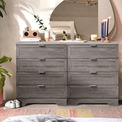 4-Drawer Farmhouse Dresser, Wash Grey