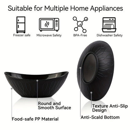 Set of 2 Unbreakable Yuanbao Bowls for Oatmeal  Pasta