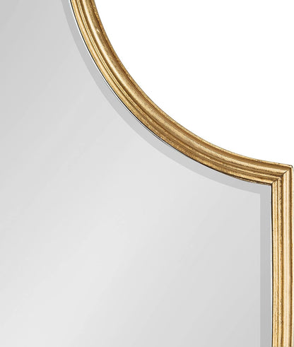 Caskill Elegant Gold Metal Shield Wall Mirror, 24 X 32, Decorative