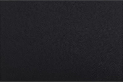 Black Faux Leather Storage Ottoman with Tray