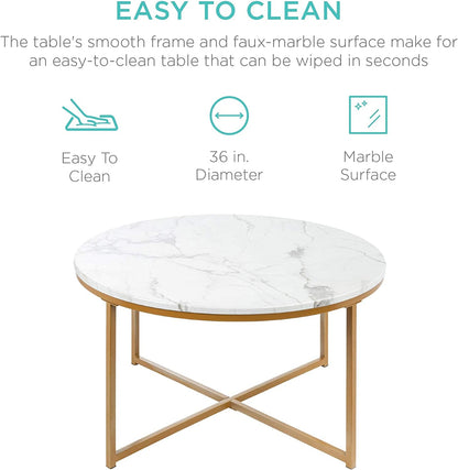 Round Coffee Table, Modern Boho Home Décor