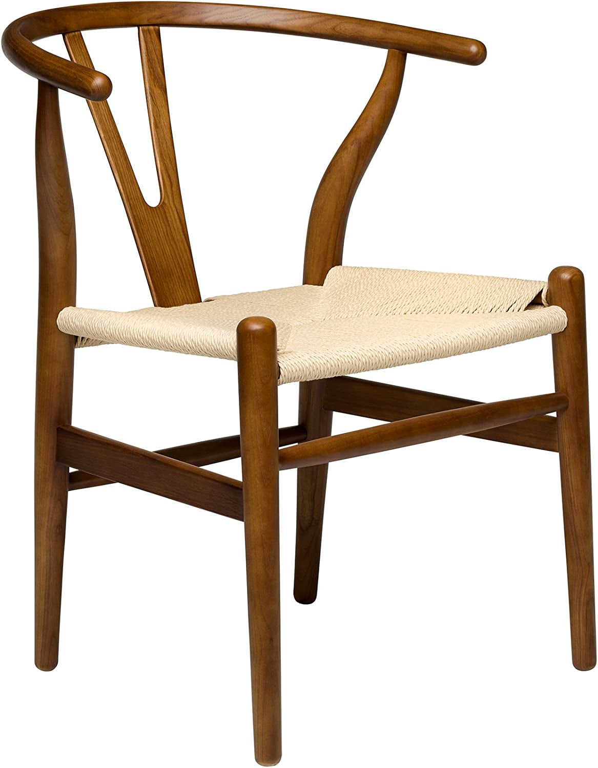 Hans Wegner Woven Seat Chair, Walnut/Natural