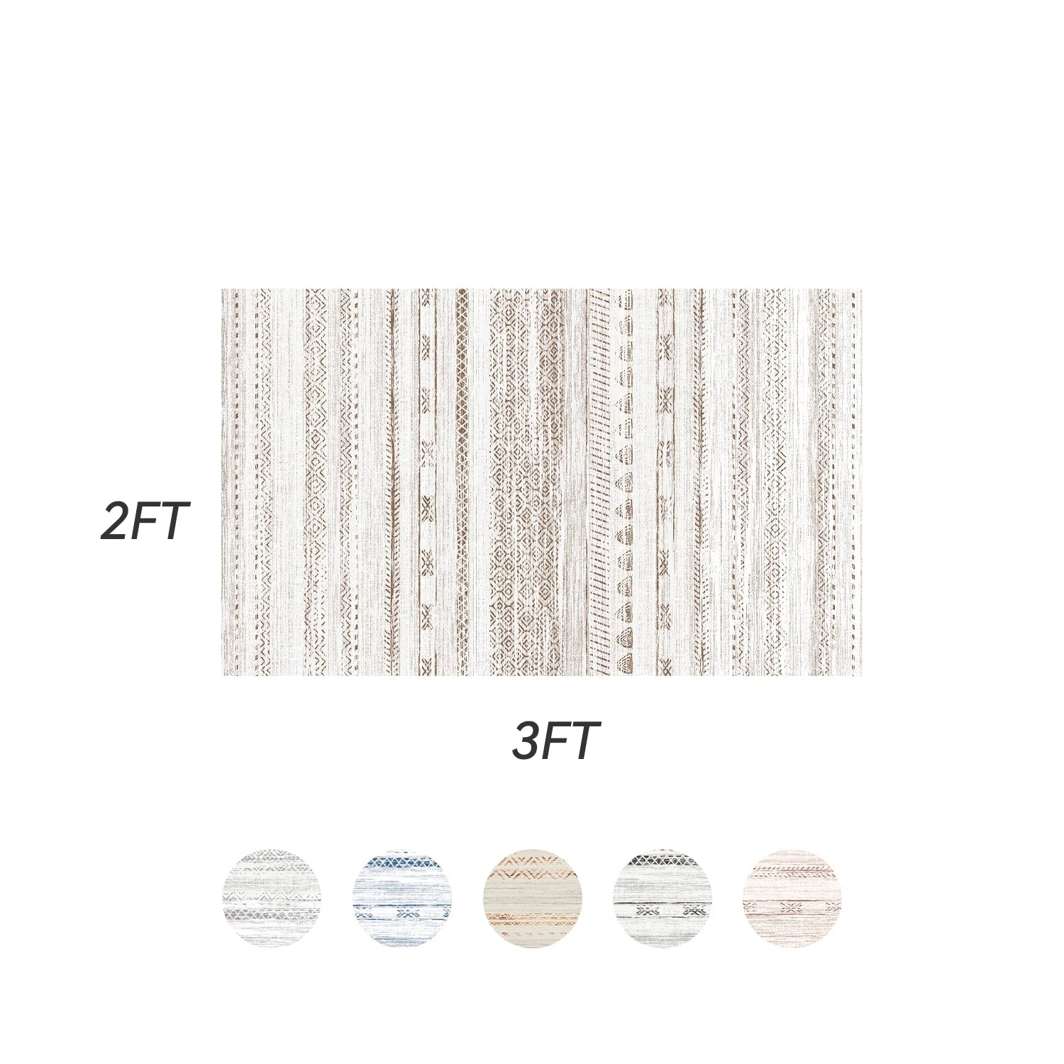 2'X3' Door Mat Entry Rug Machine Washable Rugs Boho Moroccan Area Rug Soft Neutral Geometric Bohemian Carpet Distressed Indoor Rugs for Bedroom Entryway Kitchen Bathroom Nonslip Rug Brown