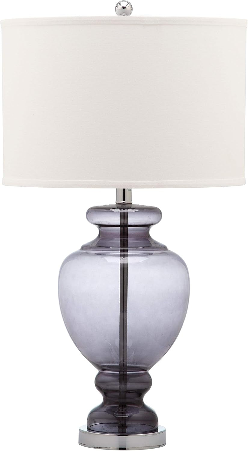 Safavieh Lighting Collection Grey Glass Grey and Off-White Table Lamp, Set of 2