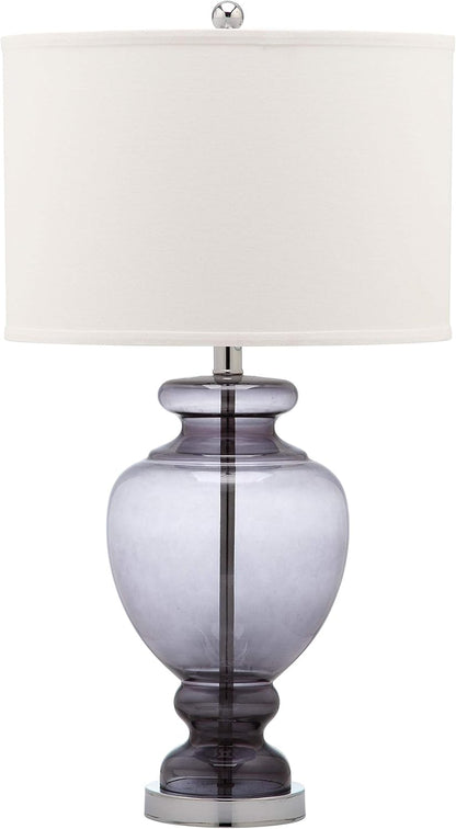 Safavieh Lighting Collection Grey Glass Grey and Off-White Table Lamp, Set of 2