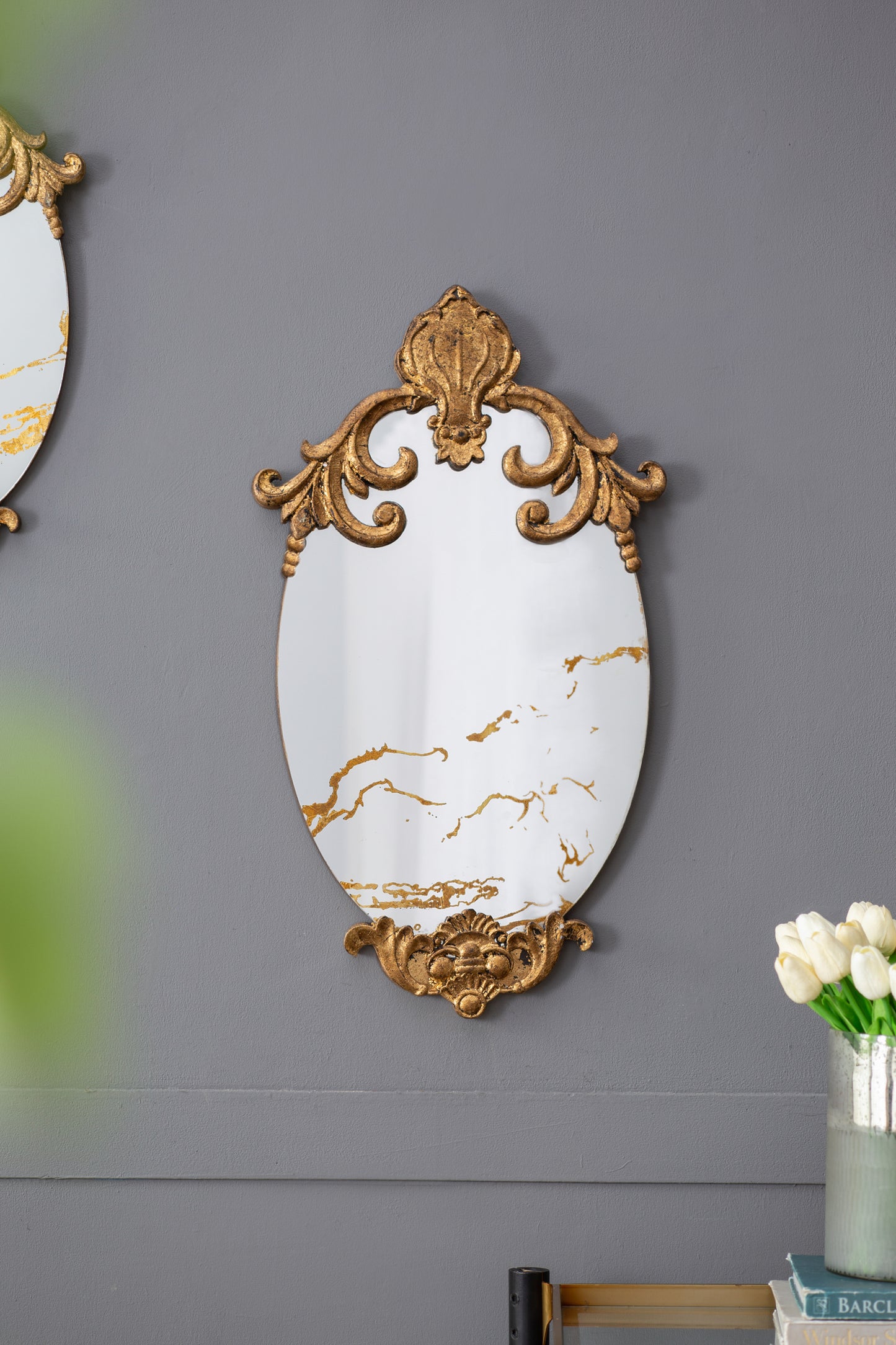 26' x 15' Decorative Oval Wall Mirror, Accent Mirror for Living Room, Entryway, Bedroom, Office