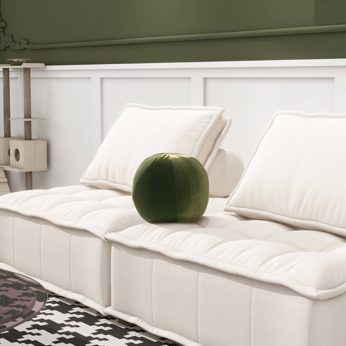 Luna 12" Round Sphere Accent Ball Throw Pillow