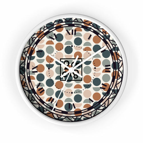 2882Time™ Retro Geometric Wall Clock Collection with Assorted Retro Pattern Designs