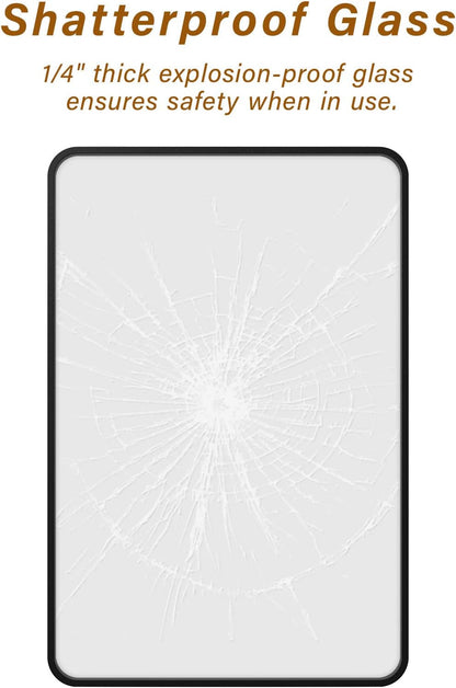 Set of Two Black Bathroom Mirrors - 24 X 36 Inch, Metal Frame