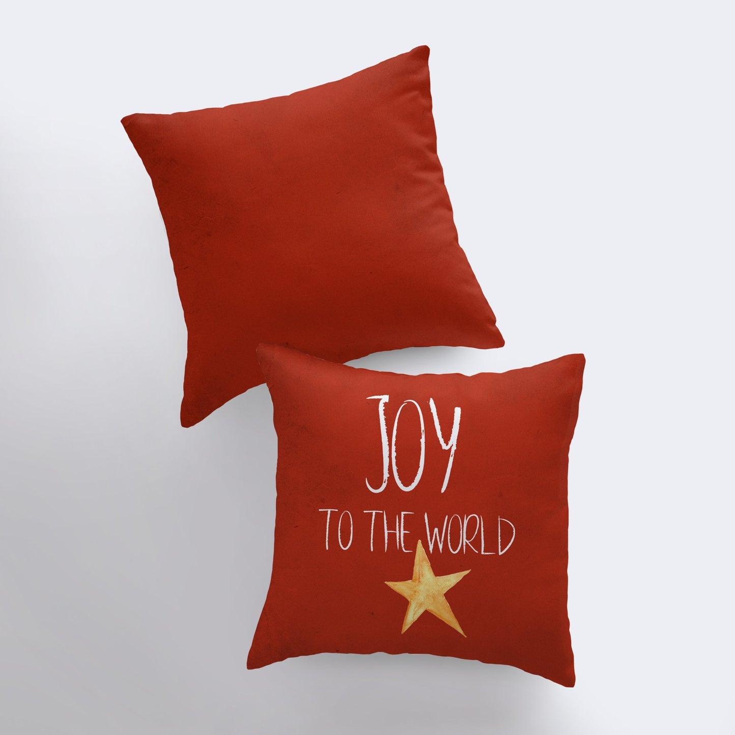 Joy to the World | Red Throw Pillow | Home Decor | Christmas Pillow