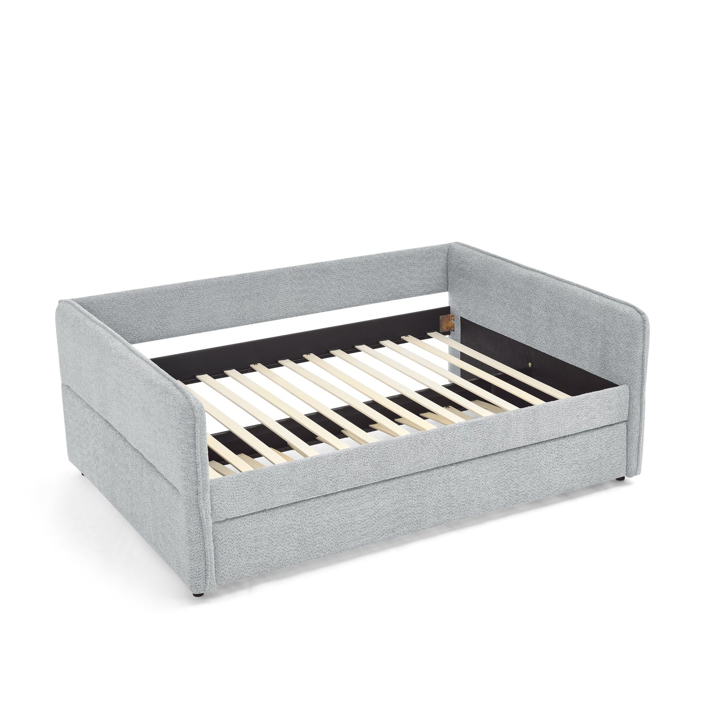 Upholstered Tufted Daybed Sofa Bed with Trundle and Convertible Design