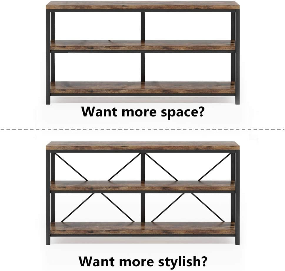 3-Tier TV Stand with Storage Shelves