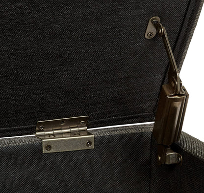 Modern Gray Ottoman with Storage Space