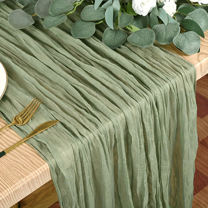 Elegant Boho Gauze Table Runner for Rustic Decor