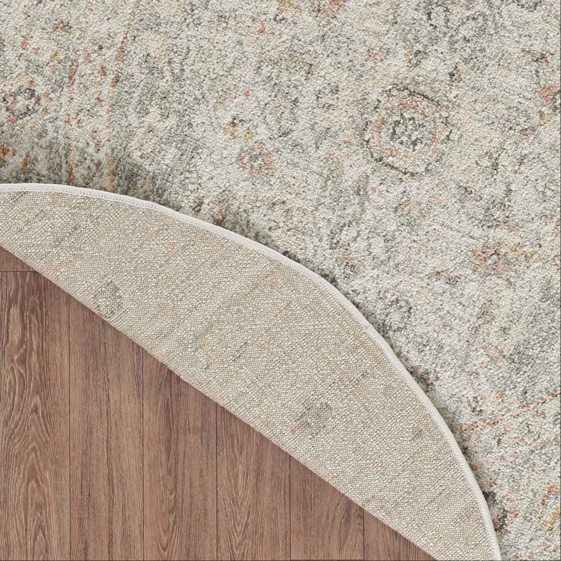 Oushak Home 7'10" X round Light Grey Vintage Indoor Rug