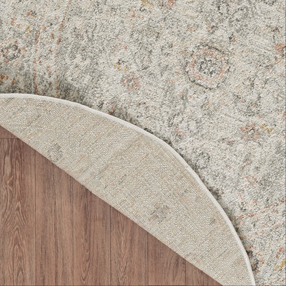 Oushak Home 7'10" X round Light Grey Vintage Indoor Rug