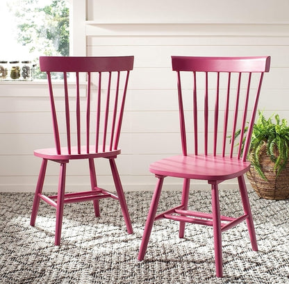 American Homes Collection Raspberry Pink Spindle Side Chair, Set of 2
