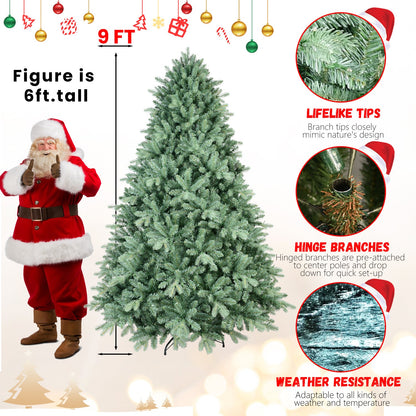 5FT Blue-Green Tint Christmas Tree with 1194 PE+PVC Tips – Unique