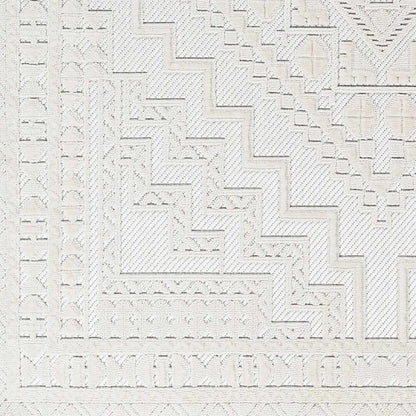 Alya White Fringe Rug