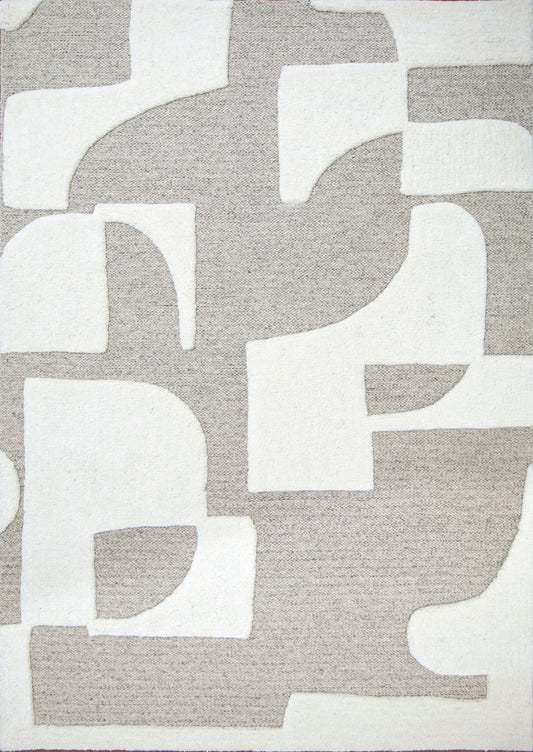 Eva Maverick Hand-Tufted Wool Area Rug — Classic Handmade Textured Design