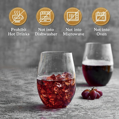 Durable Unbreakable Plastic Wine Glasses for Events