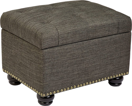 Modern Gray Ottoman with Storage Space