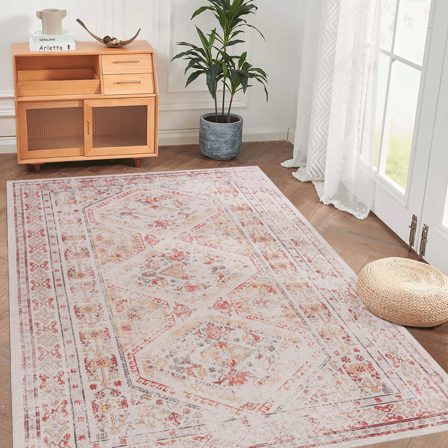 MAVAL Washable Area & Runner Rug Collection - Easy-Care Home Floor Rugs