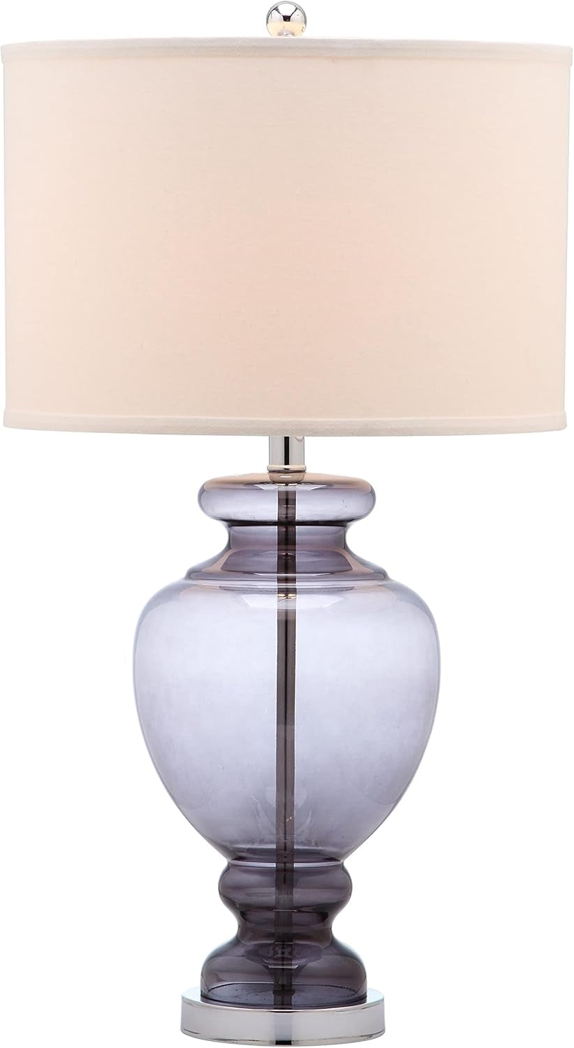 Safavieh Lighting Collection Grey Glass Grey and Off-White Table Lamp, Set of 2