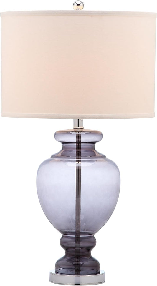 Safavieh Lighting Collection Grey Glass Grey and Off-White Table Lamp, Set of 2