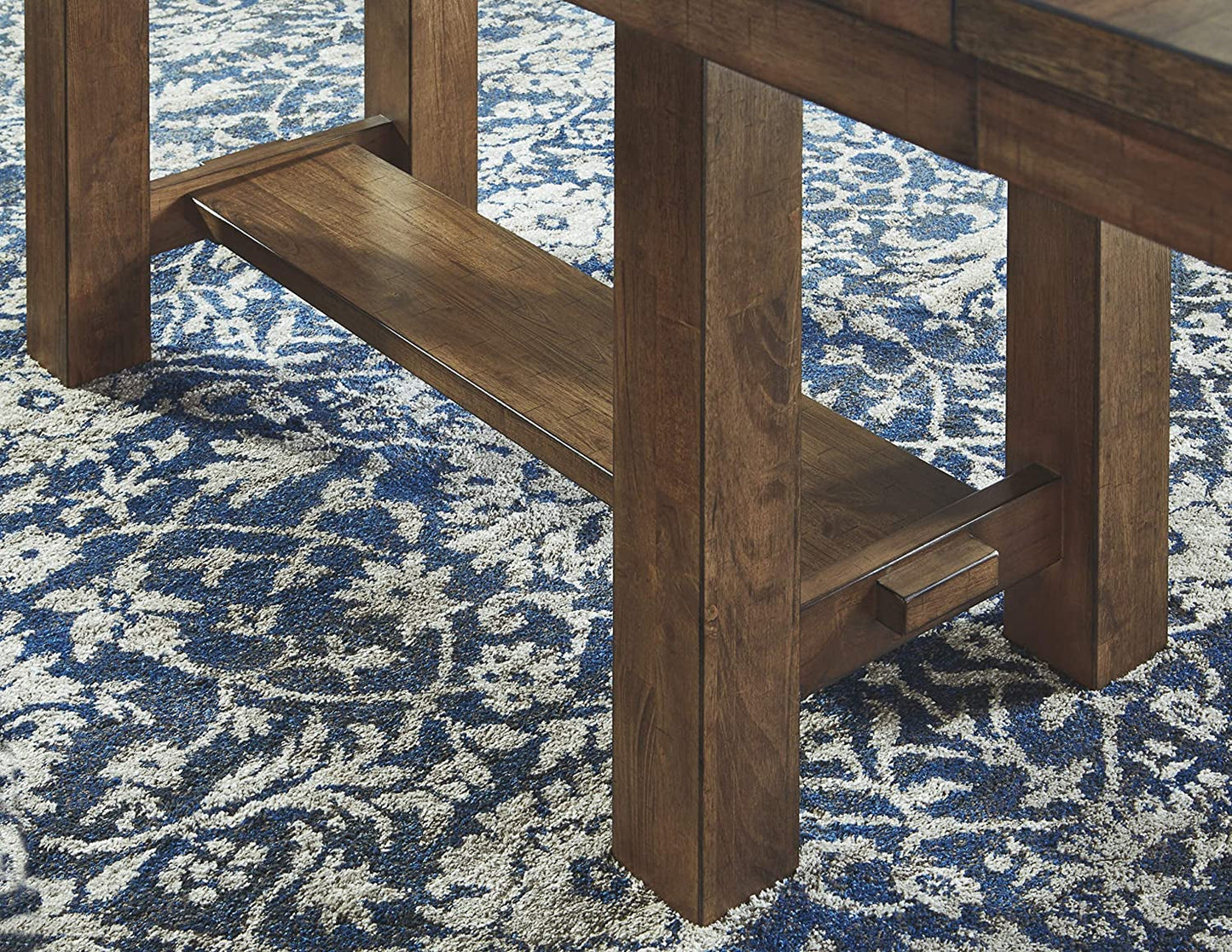 Moriville Farmhouse Dining Extension Table, Seats up to 8