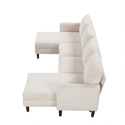 U-shaped Sponge-filled Cushion Combination Sofa, Suitable for Living