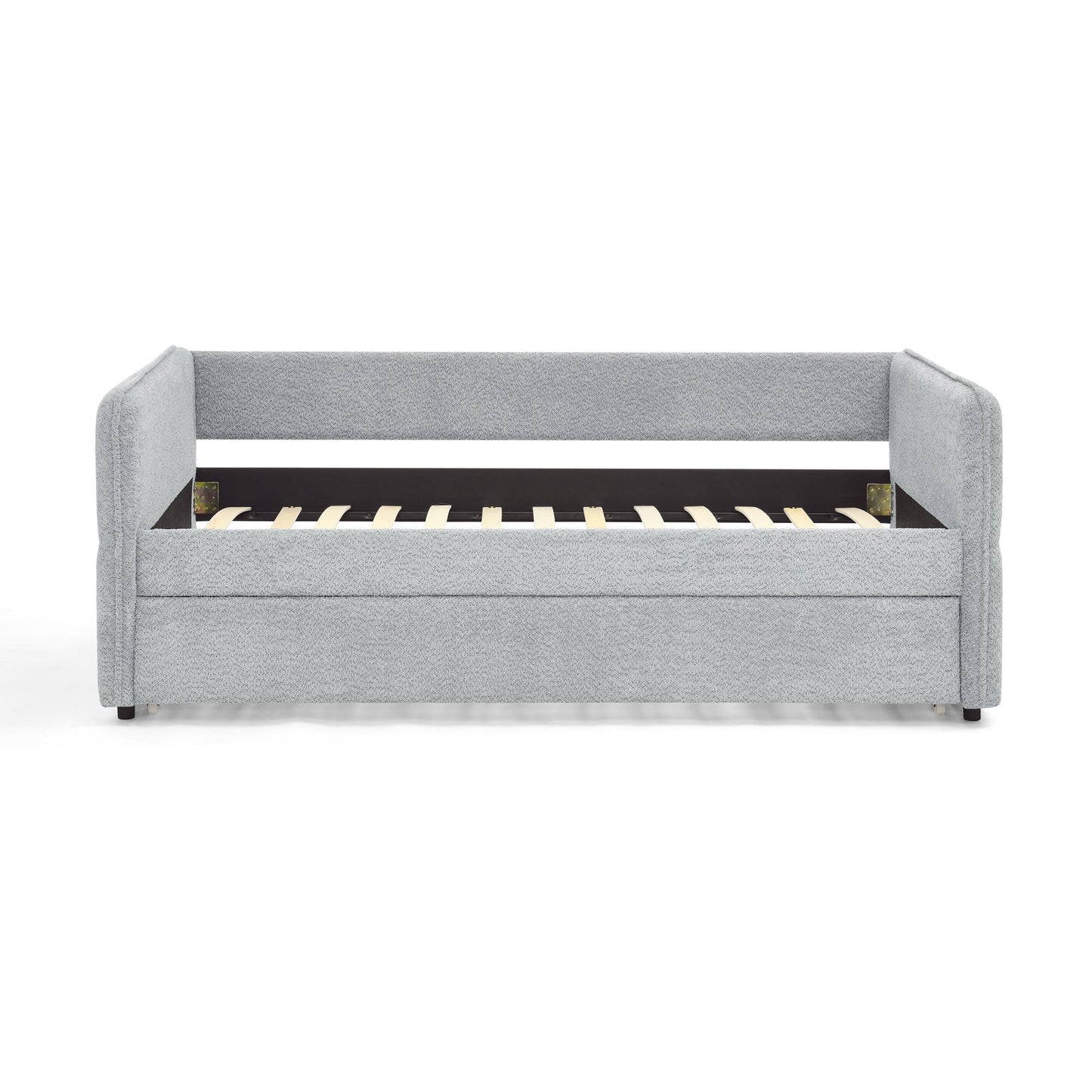 Upholstered Tufted Daybed Sofa Bed with Trundle and Convertible Design