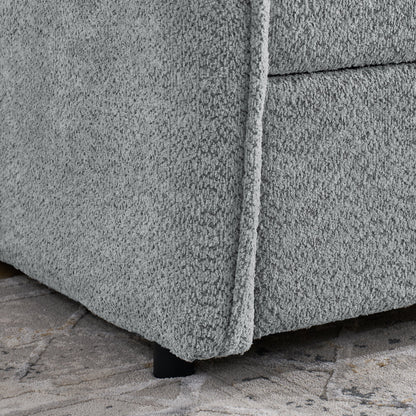 Upholstered Tufted Daybed Sofa Bed with Trundle and Convertible Design