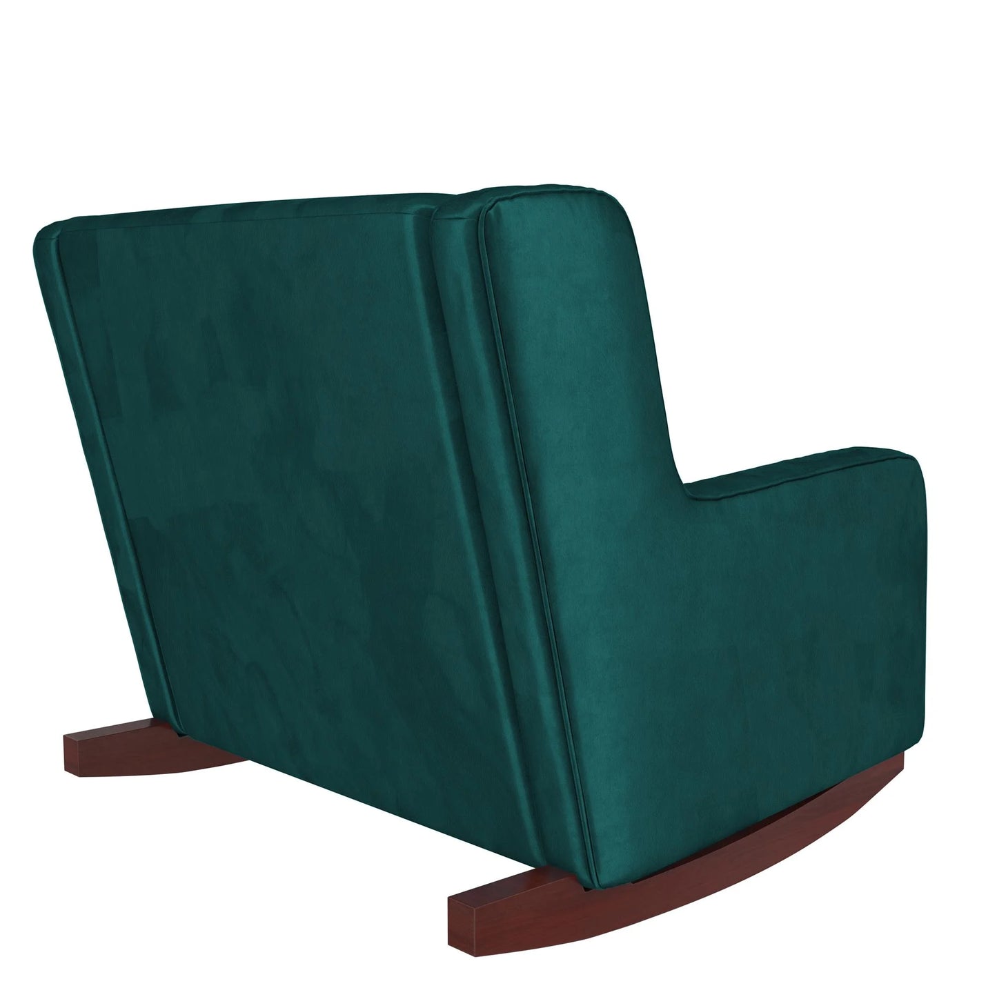 Hadley Upholstered Double Rocker Chair, Green Velvet