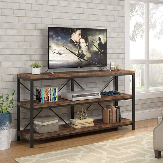 3-Tier TV Stand with Storage Shelves