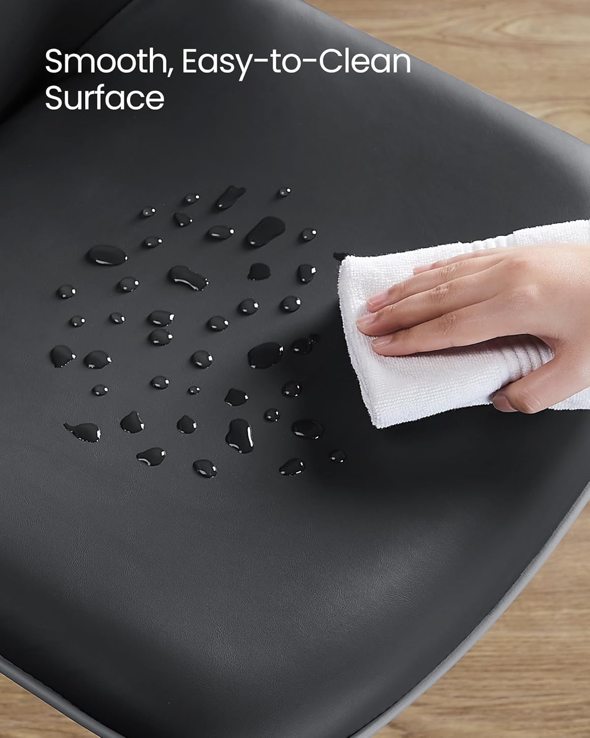 Leather Dining Chairs Set of 2, Comfortable Upholstered Seat Dining