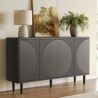 59-Inch Buffet Cabinet Sideboard with Storage, Modern Sideboard Buffet
