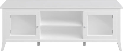 TV Stand - 55-Inch Storage Cabinet with 2 Cubbies and 2 Shelves -
