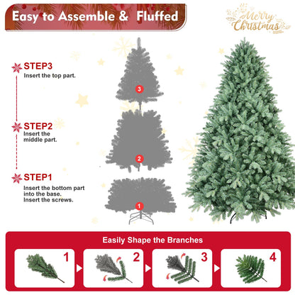 5FT Blue-Green Tint Christmas Tree with 1194 PE+PVC Tips – Unique