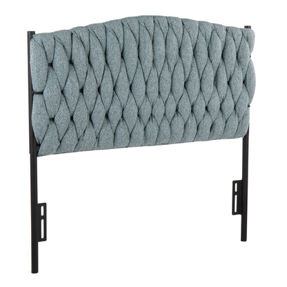 Braided Matisse Twin Size Headboard with Fabric and Metal Frame by LumiSource