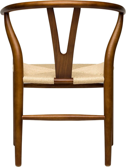 Hans Wegner Woven Seat Chair, Walnut/Natural